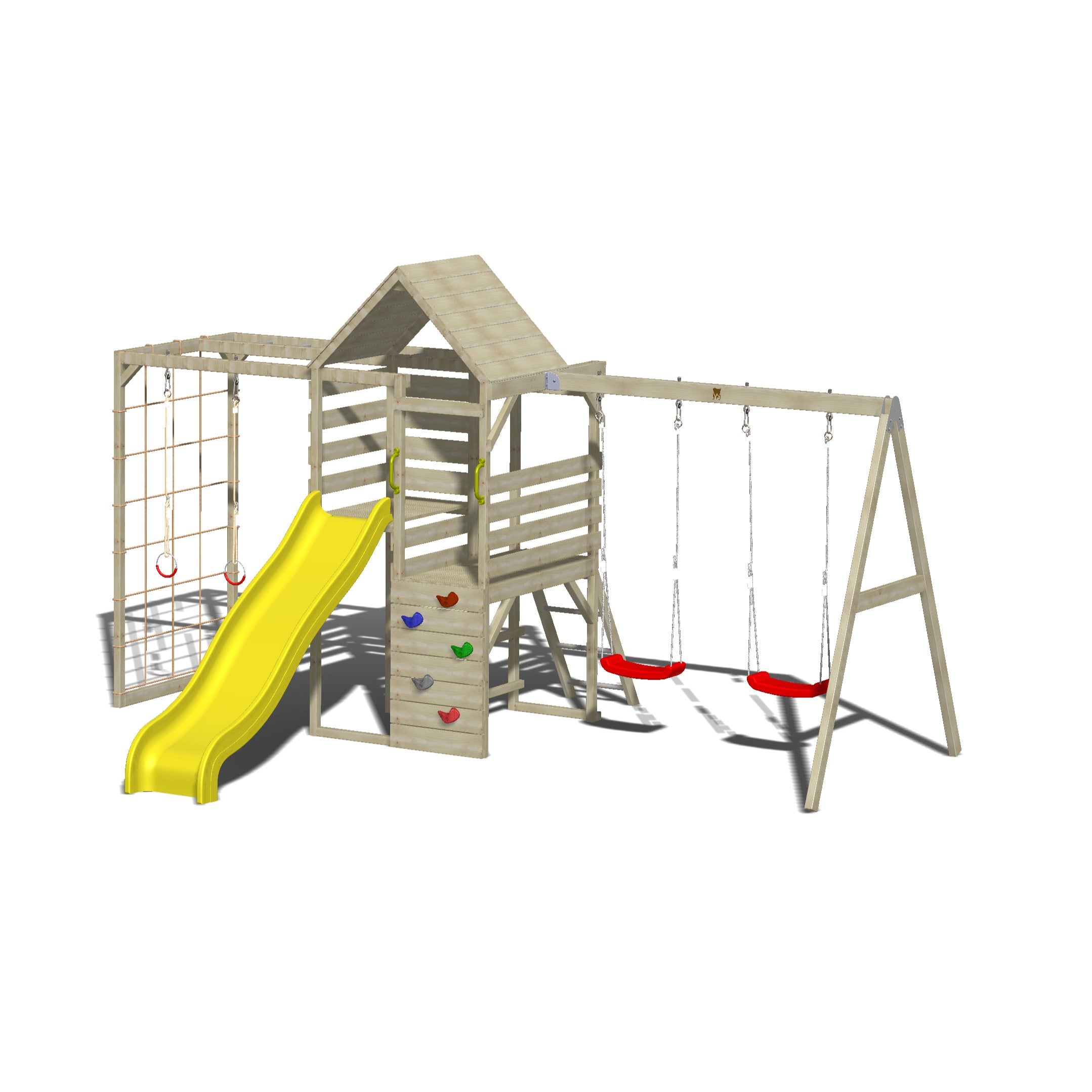 M42 Climb Tower Set with Gym Attachment and Double Swing