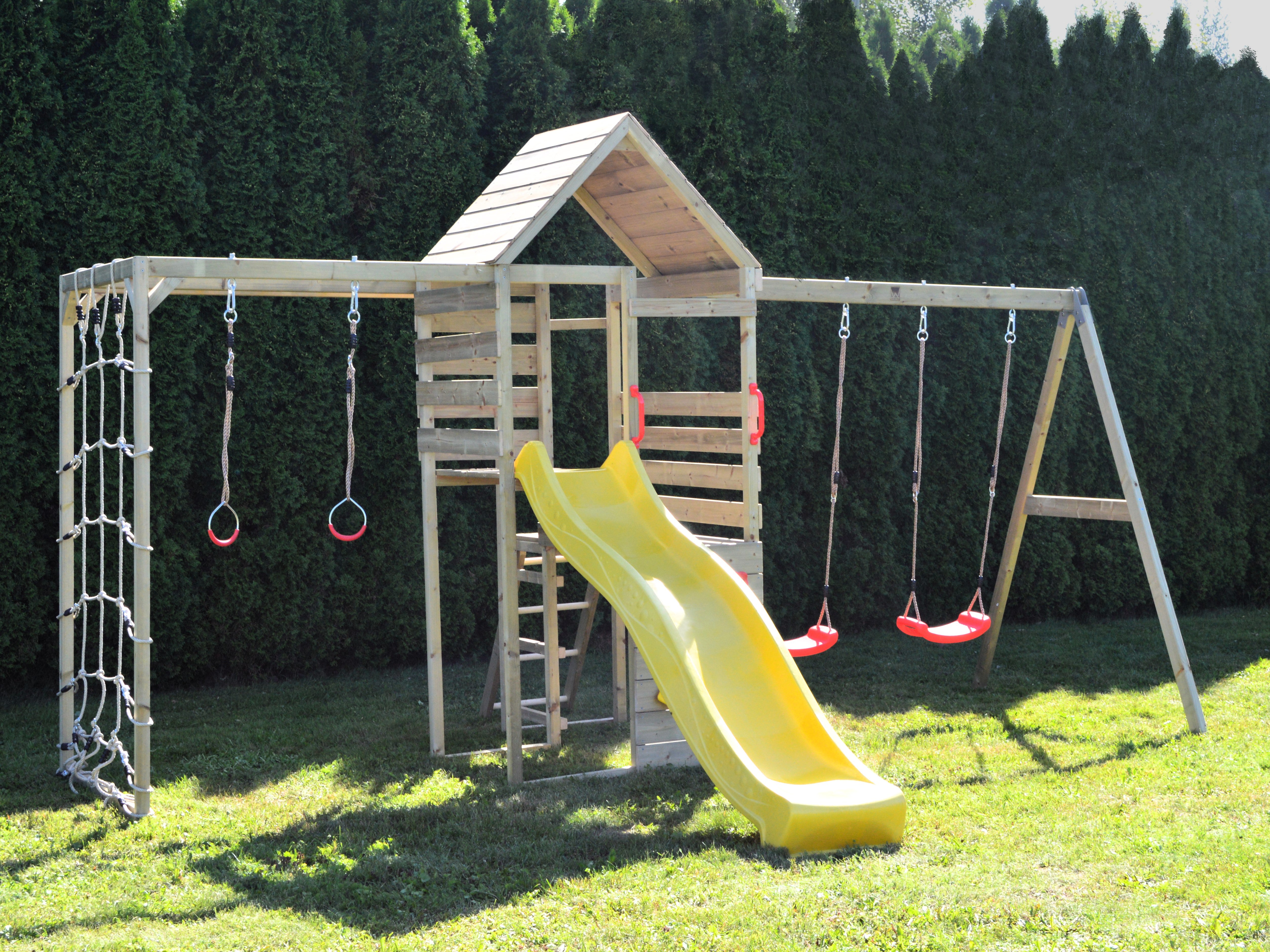 M42 Climb Tower Set with Gym Attachment and Double Swing